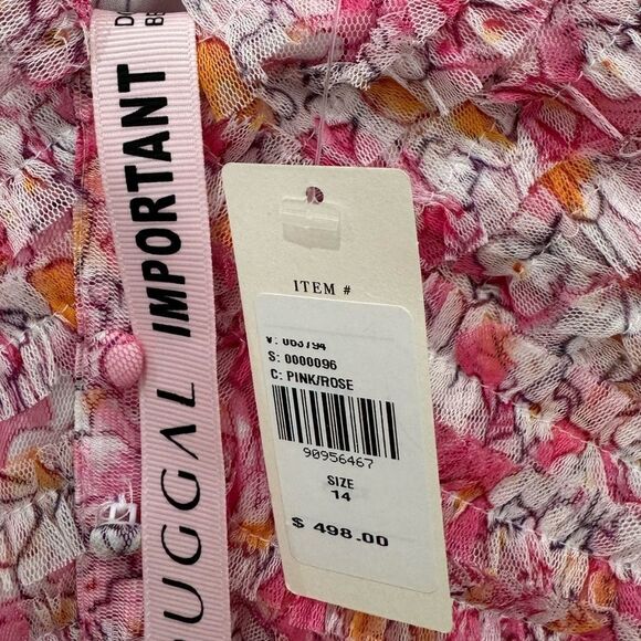 NWT $498 Anthropologie Mac Duggal Sleeveless V-Neck Mesh Midi Dress - Picture 10 of 12